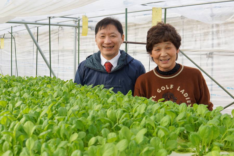 総料理長と生産者のタナベさん