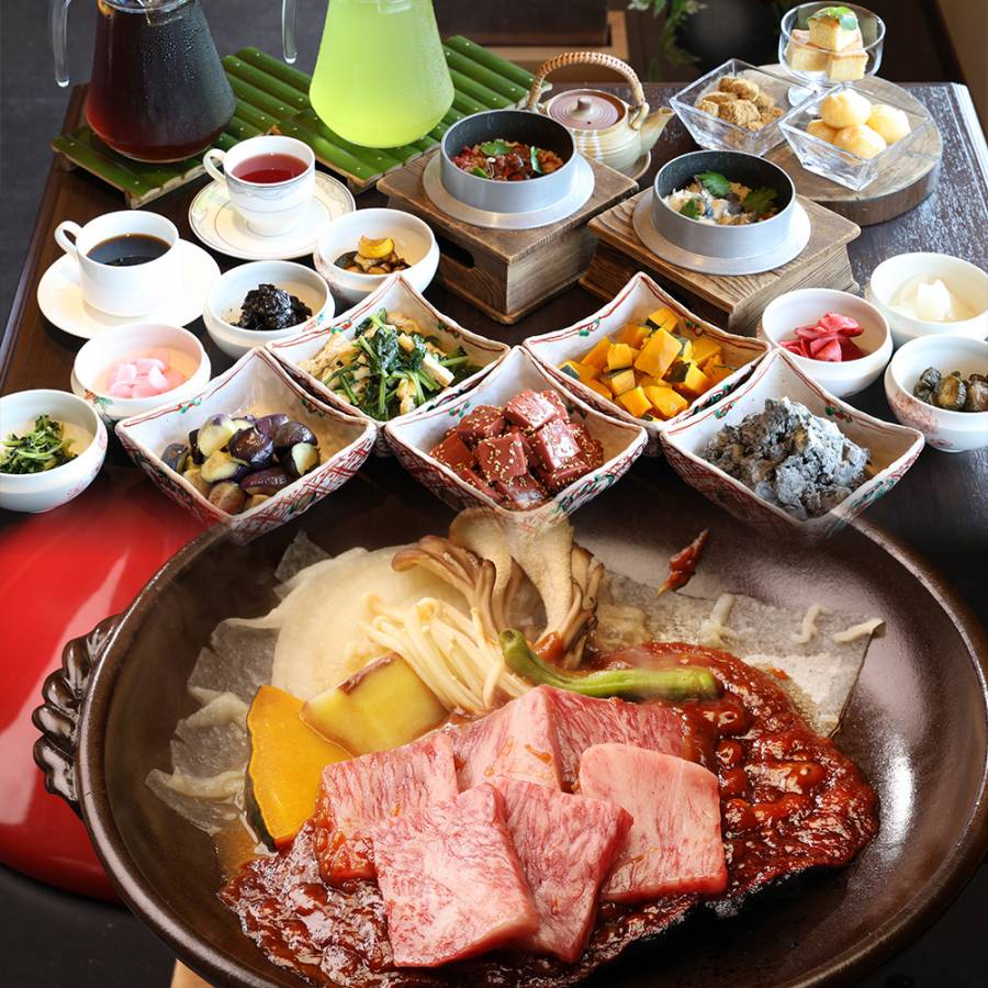 おばんざいビュッフェ付き近江牛ランチ