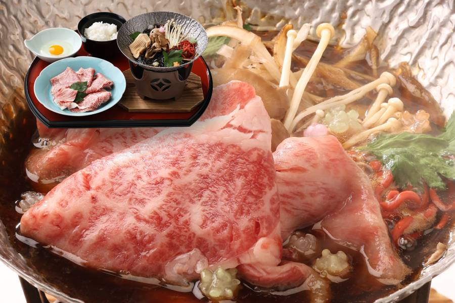 滋賀県名物　近江牛すき焼き鍋【おばんざいビュッフェ・ドリンクつき】